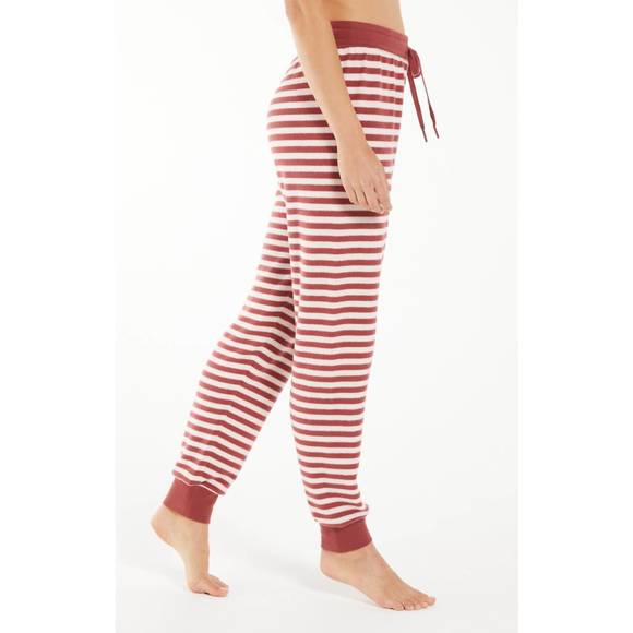 NEW Z SUPPLY twilight stripe jogger in red - Picture 2 of 3